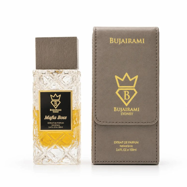 Bujairami Mafia Boss Extrait De Parfum 100ML bold woody amber fragrance available online in Doha Qatar at Fantasy Centre