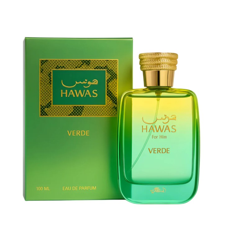 Rasasi Hawas Verde EDP 100ml fresh green men perfume Fantasy Centre Qatar