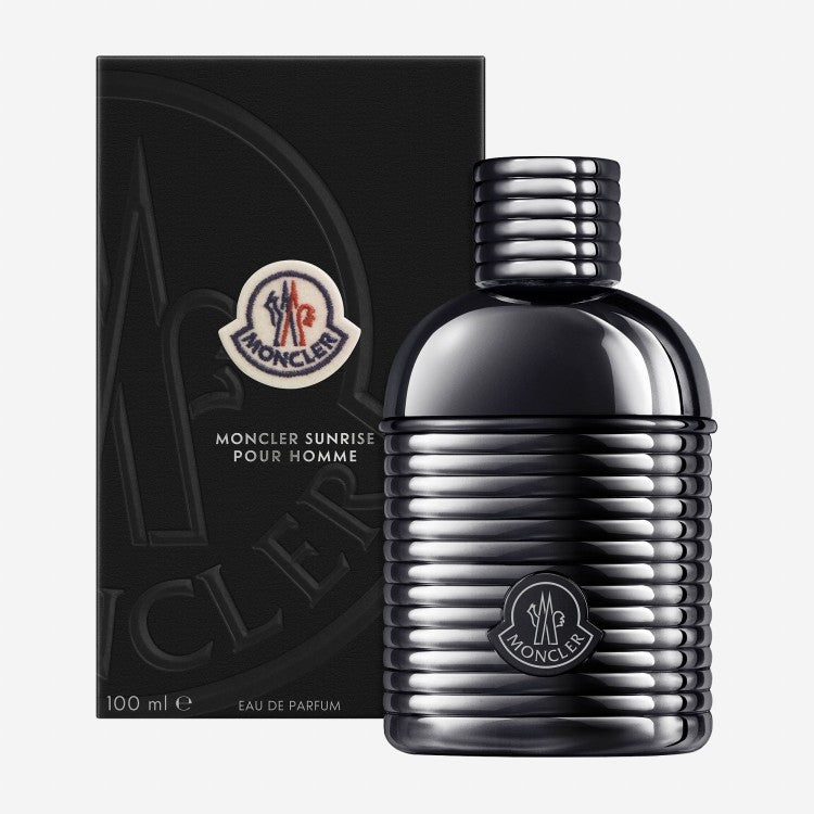 Moncler Sunrise Pour Homme Eau De Parfum 100ML fresh woody aromatic men's perfume bottle available online in Doha Qatar at Fantasy Centre