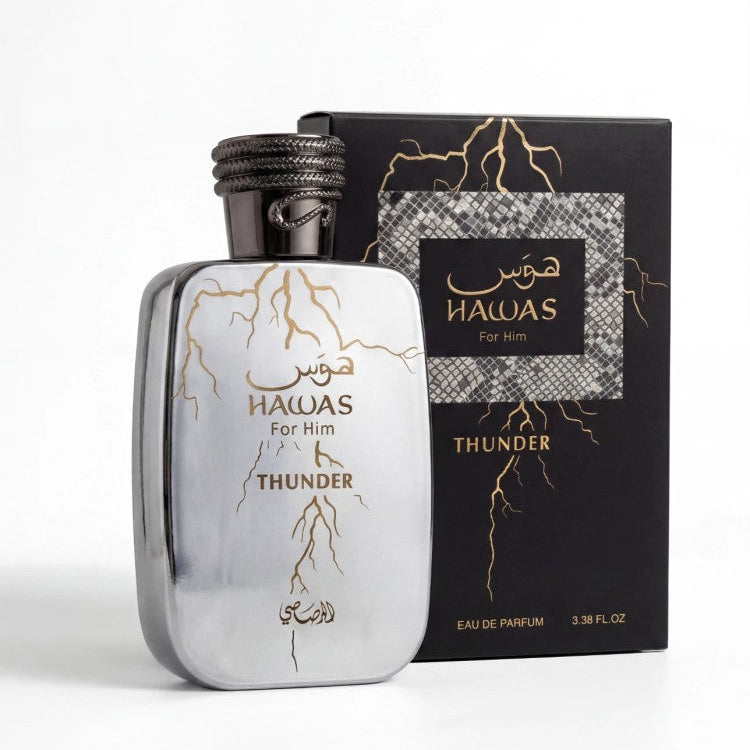 Rasasi Hawas Thunder Eau de Parfum 100ML men's perfume at Fantasy Centre Qatar