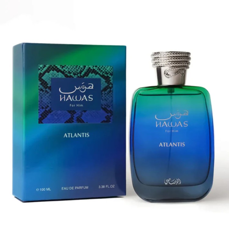 Rasasi Hawas Atlantis Eau de Parfum 100ML men’s perfume – Fantasy Centre Qatar.