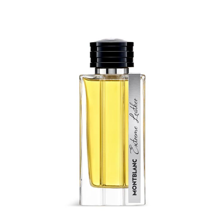 Montblanc Extreme Leather Eau de Parfum 125ML bottle with bold leather and woody notes – Fantasy Centre Doha Qatar.