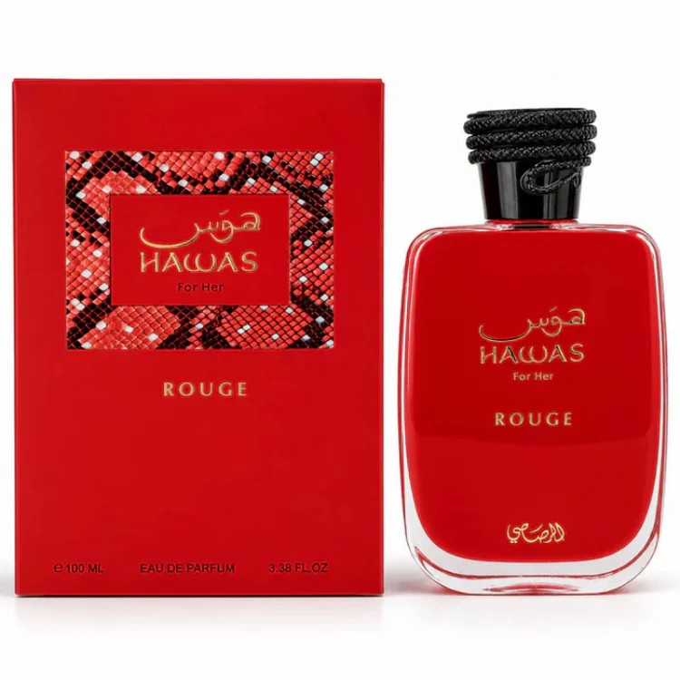 Rasasi Hawas Rouge Eau de Parfum 100ml perfume bottle