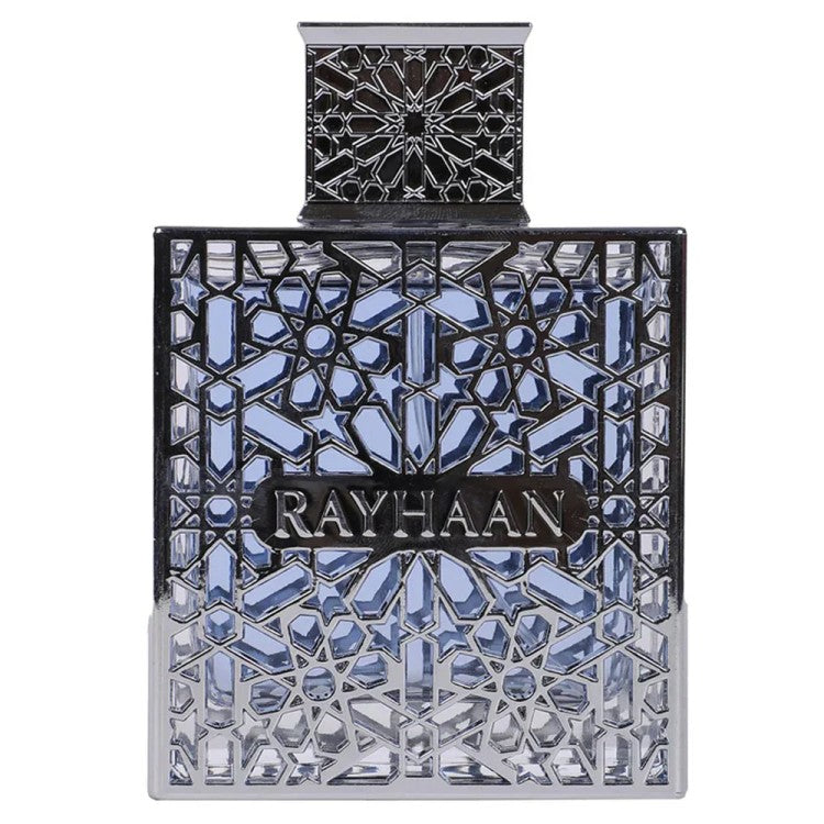 Rayhaan Aquatica EDP 100ml perfume bottle fresh aquatic fragrance for men available at Fantasy Centre Doha Qatar