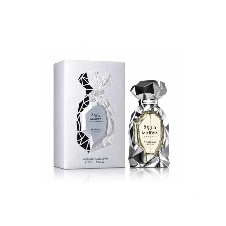 Arabiyat Prestige Marwa Extrait De Parfum 60ML with citrus ginger black tea and woody notes in Doha Qatar