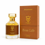 Bujairami Boss Life Extrait De Parfum 100ML bold woody aromatic fragrance with amber and musk available online in Doha Qatar at Fantasy Centre