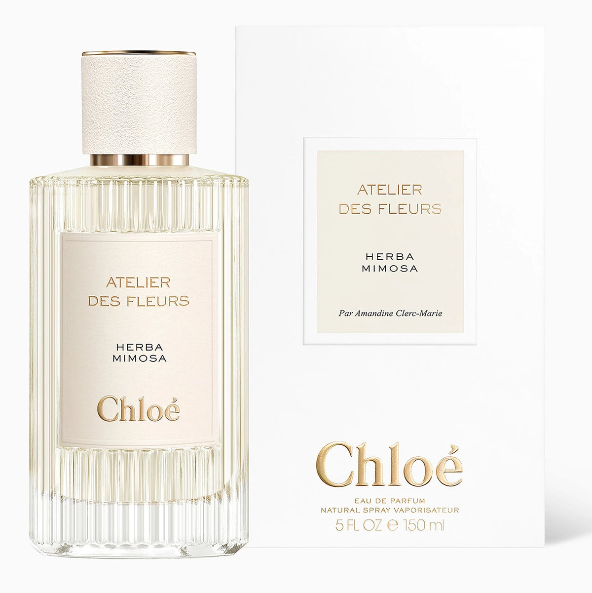 Chloé Atelier des Fleurs Herba Mimosa Eau De Parfum 150ML luxury floral green perfume with mimosa available online in Doha Qatar at Fantasy Centre