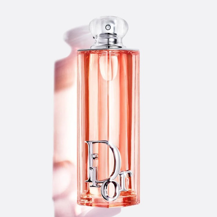 Dior Addict Peachy Glow Eau De Parfum 100ML fruity floral perfume bottle with peach notes in Doha Qatar at Fantasy Centre