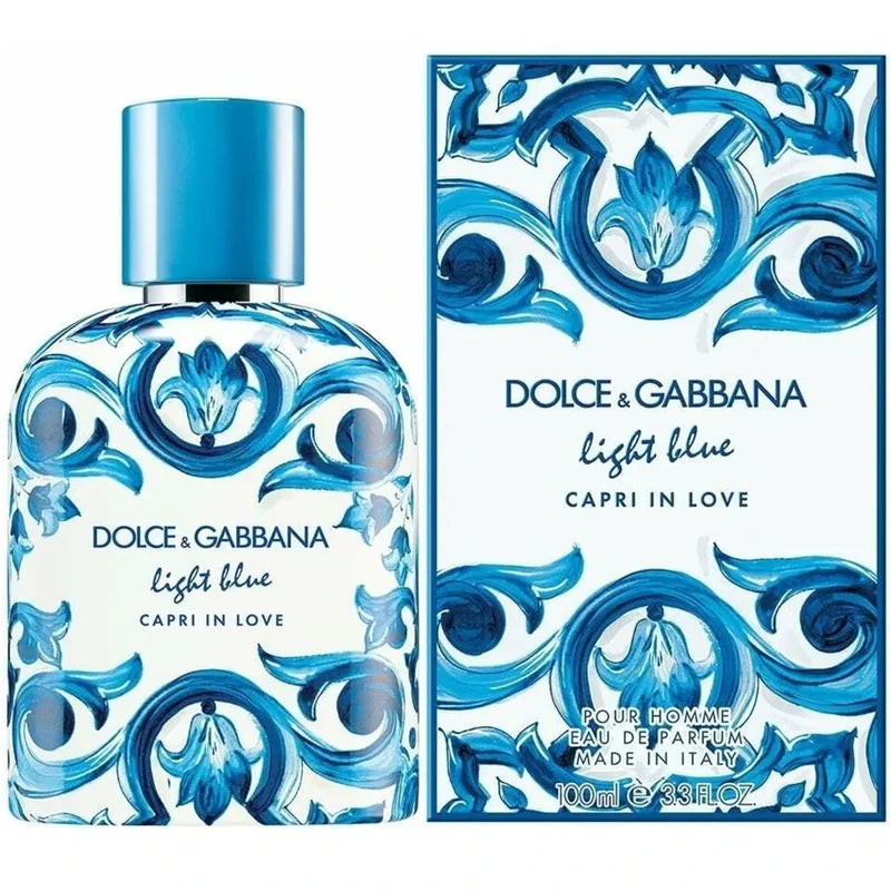 Dolce & Gabbana Light Blue Capri In Love Pour Homme EDP 100ML perfume bottle