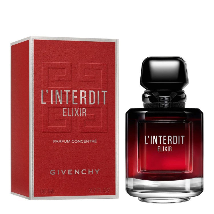 Givenchy L'Interdit Elixir Eau De Parfum 80ML luxury floral fragrance with orange blossom, vanilla and cacao available in Doha Qatar