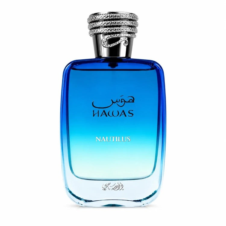 Hawas Nautilus Eau De Parfum 100ML fresh aquatic men's fragrance with citrus and marine notes available online in Doha Qatar