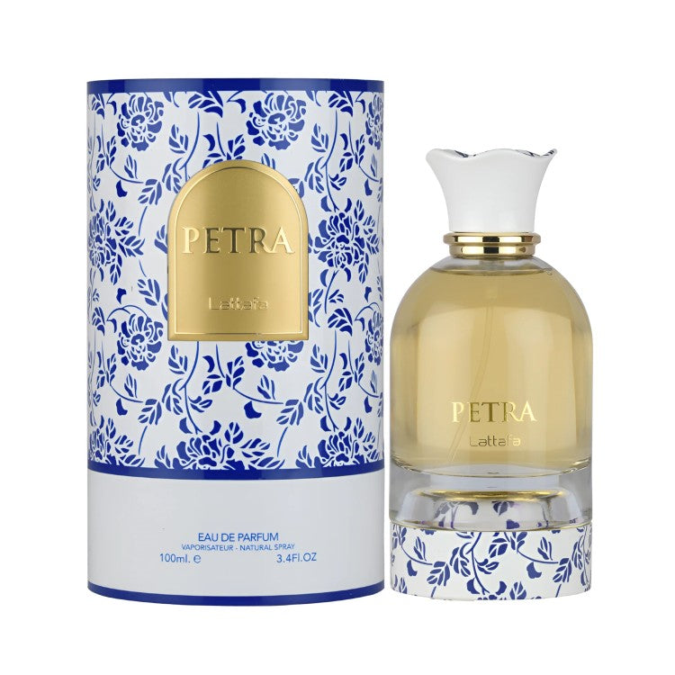 Lattafa Petra Eau De Parfum 100ML luxury fruity floral amber perfume bottle in Doha Qatar at Fantasy Centre