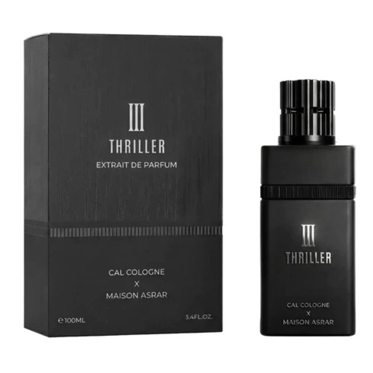 Maison Asrar III Thriller Extrait De Parfum 100ML luxury woody amber fragrance bottle in Doha Qatar at Fantasy Centre