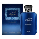 Rasasi Hawas Gold Digger EDP 100ML men's woody fragrance with pear, mint, vanilla and amber available in Doha Qatar