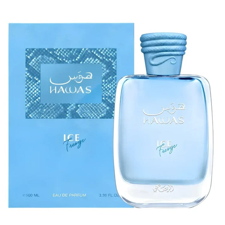Rasasi Hawas Ice Freeze Eau de Parfum 100ML fresh citrus perfume Qatar