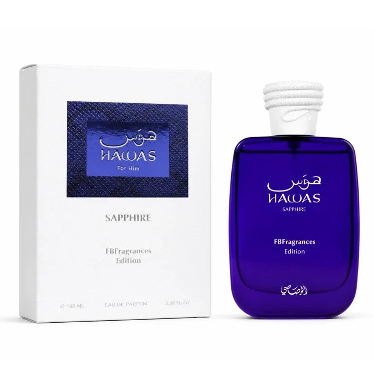 Rasasi Hawas Sapphire EDP 100ML perfume at Fantasy Centre Qatar
