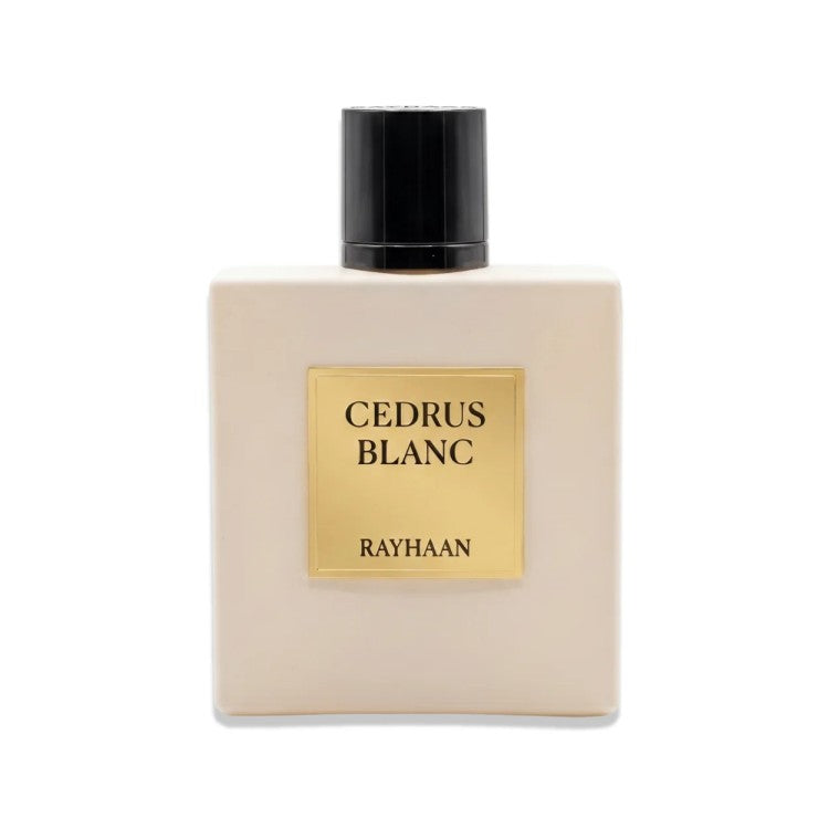 Rayhaan Cedrus Blanc Eau De Parfum 100ML fresh woody fragrance with citrus, cedarwood and musk available online in Doha Qatar