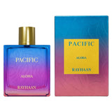 Rayhaan Pacific Aloha Eau De Parfum 100ML tropical fruity perfume with coconut and marine notes available in Doha Qatar at Fantasy Centre