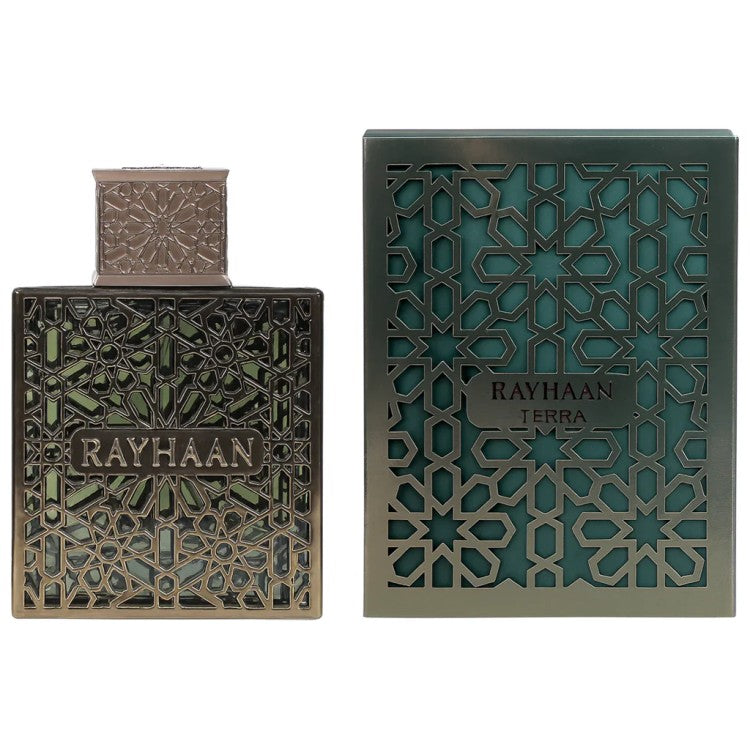 Rayhaan Terra EDP 100ml woody perfume bottle Fantasy Centre Qatar