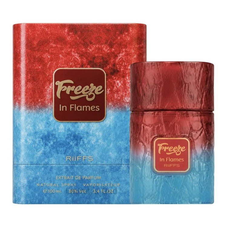 RIIFFS Freeze In Flames Extrait De Parfum 100ML fresh fruity unisex fragrance with raspberry, mint, lavender and cedarwood in Doha Qatar