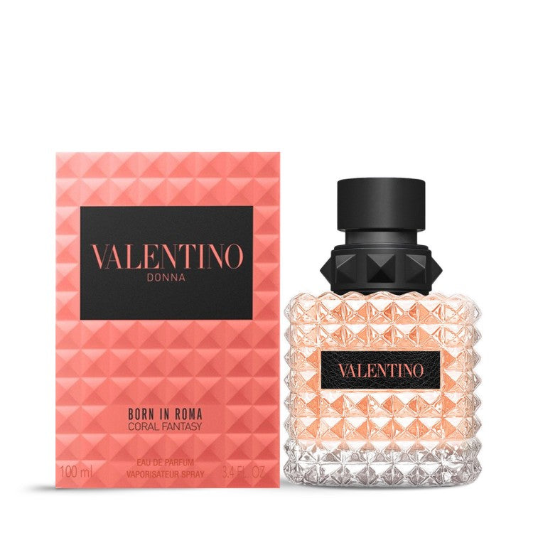 Valentino Donna Born In Roma Coral Fantasy EDP 100ML women's floral fruity perfume with kiwi orange rose jasmine and musk in Doha Qatar